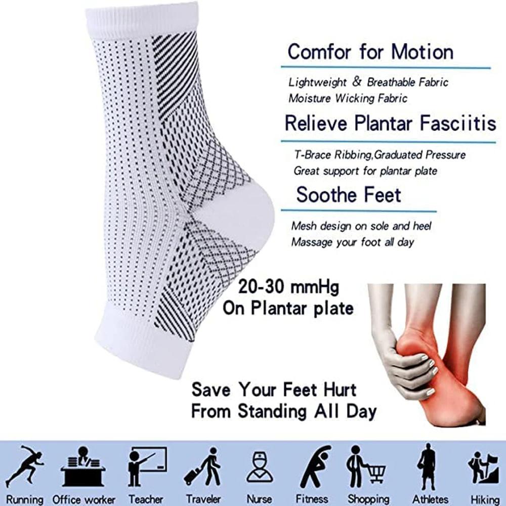 1Pair Neuropathy Socks Ankle Brace Compression Socks For Pain Relief Plantar Fasciitis Ankle Sleeves For Swelling