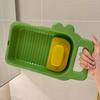 Washboard Household Cartoon Crocodile Roller Dormitory Hand Wash Underwear Multifunctional Non-Slip Washing Board