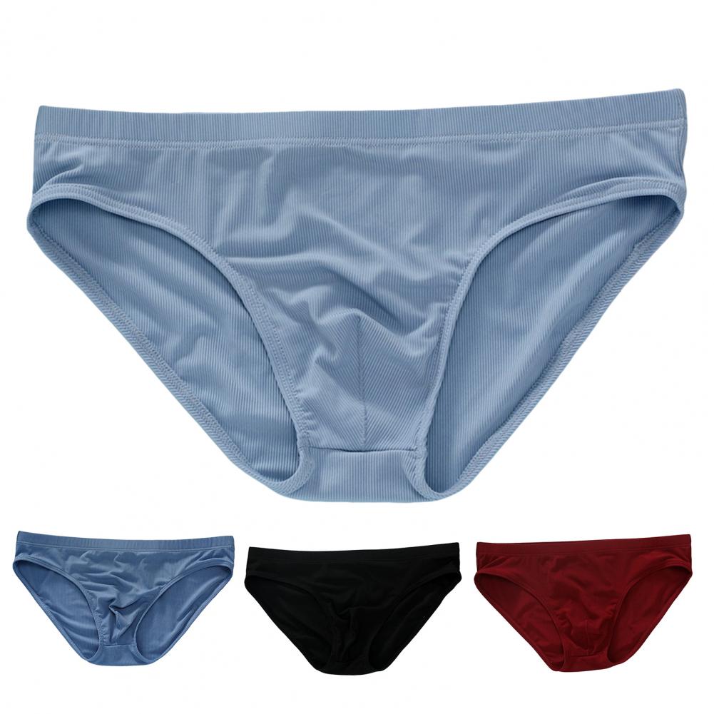 Pánské kalhotky Nízký elastický pás Ledové hedvábné kalhotky Jednobarevné Ledové hedvábí Letní tenké kalhotky Vysoce elastické spodní prádlo
