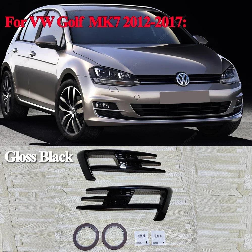 Car Front Bumper Lip Spoiler Car Bumper Fog Lamp Grille Cover Trim Body Kit For VW Golf 7 7.5 MK7 MK7.5 2012-2020 ABS Tuning
