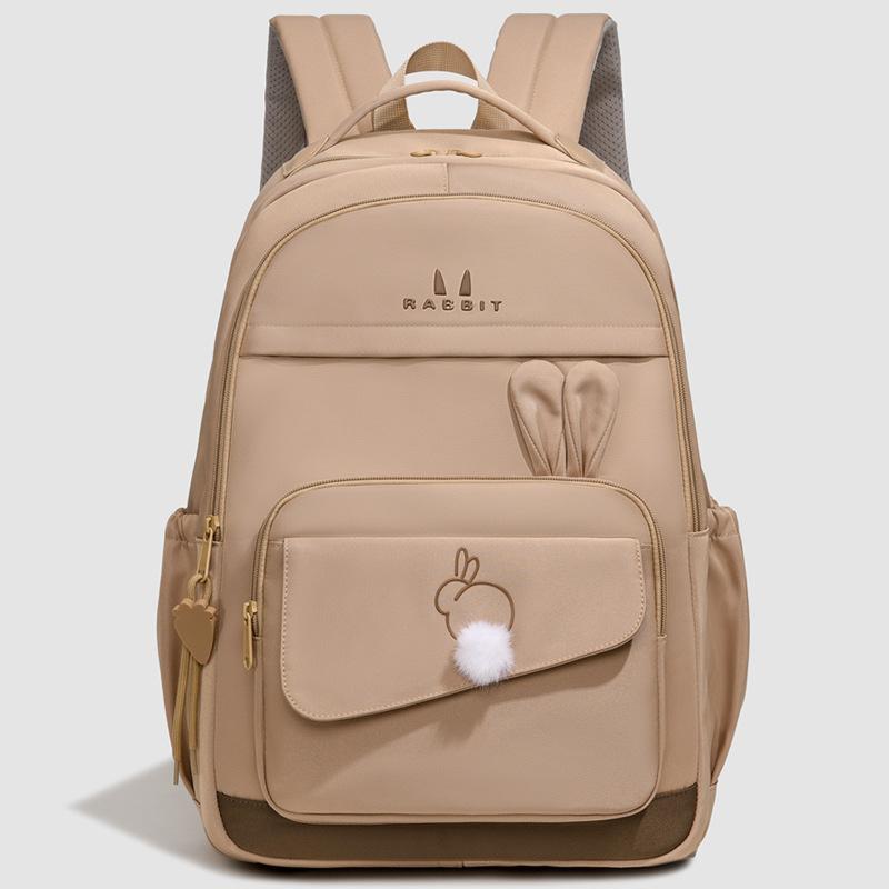 Schoolbag new high-value simple schoolbag versatile casual girls backpack large capacity junior high school student backpack
