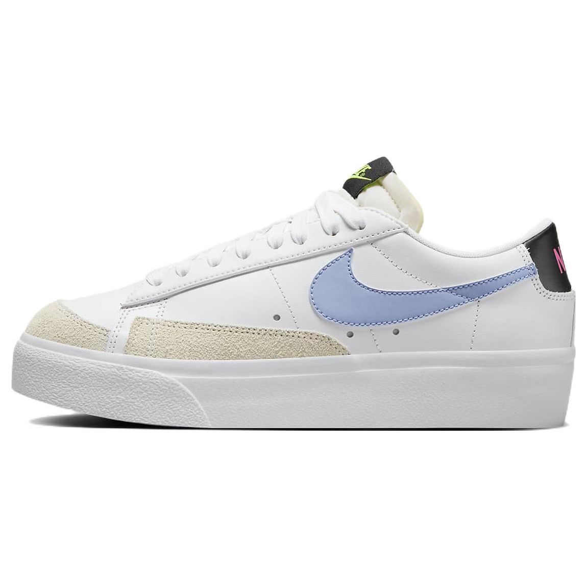 Женские кроссовки Nike Blazer Low Platform Белый Cobalt Bliss Volt Черный FJ0738-100 38.5