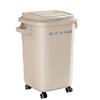 Large Mobile Industrial-Style Kitchen Trash Can with Wheels for Indoor/Outdoor Use