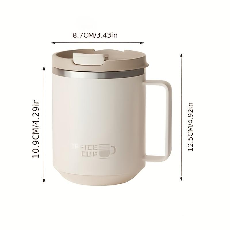 480ML Stainless Steel Double Wall Insulated Coffee Mug With Handle Keeps Cold and Heat Thermal Mug Leak-proof Drinking Cup