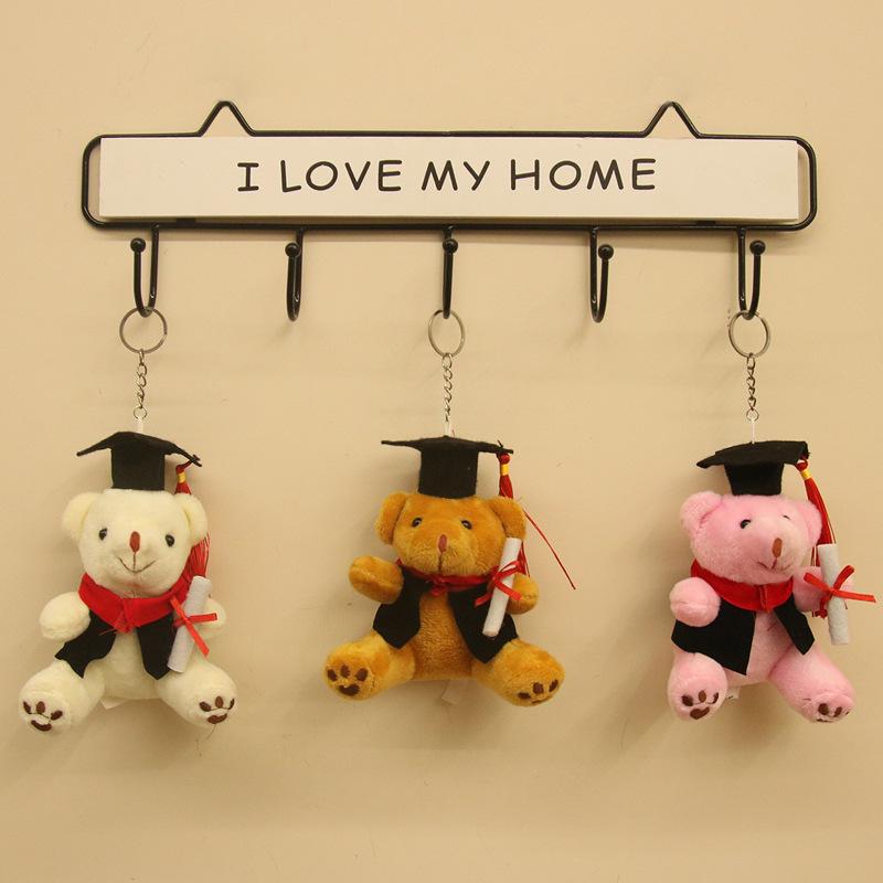 Doktorbär-Anhänger, Plüschtier, Erinnerungsgeschenk zur Schulabschlussfeier, Puppen-Schlüsselanhänger, Taschenanhänger