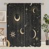 2Pcs Moon Stars - Printed curtains, Polyester material, bedroom curtains, Living room decor, home decor