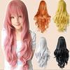 Women Long Curly Big Wavy Hair Popular Colorful Cool Perma-long Cosplay Wig