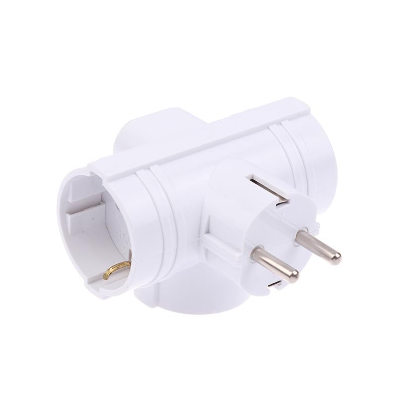 1Pc Wall Socket Extender With Switch 1 To 3 Way Eu Plug Adapter European Standard Power Adapter Multiple Sockets For Home