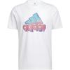 Adidas T Shirts Men's White Crew Neck Moderate Straight Fit HE4812