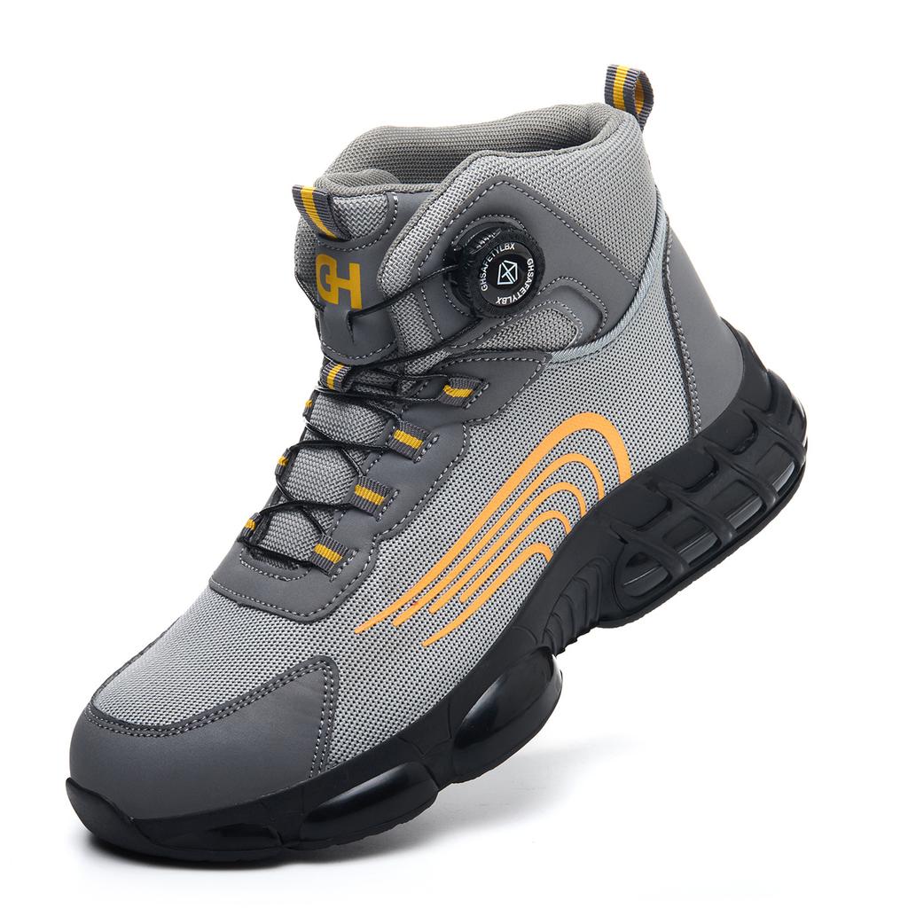 High Top Safety Shoes Men Steel Toe Work Shoes Men Women Work Safety Boots Construction Safety Shoes Protective Work Sneakers