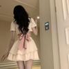 Women's Ballet-Inspired Bow T-Shirt & Fluffy Short Skirt Set