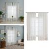 Soft Fabric Window Panel With Textured Embroidery Rod Pocket Semi Sheer Lace Curtain Drape For Stylish House Styling