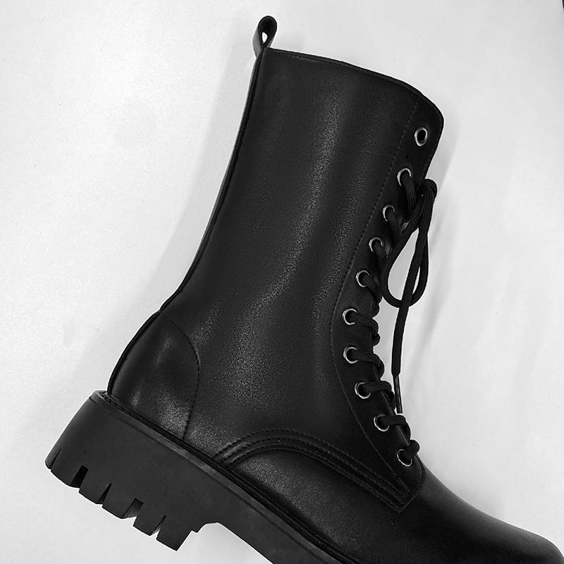 2024 New Men Boots Winter Casual Shoes Fashion Leather Boots Men High Quality Rubber Boots Riding Equestr Botas Hombre With fur