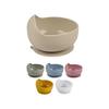 Rinaty Baby Food Tableware, Suction Cup, Baby Tableware, Non-tipping, Sticky Silicone Bowl, Dishwasher Safe, Microwave Safe, Cute, Dull Color,