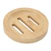 3 Stück Bambus Runde Seifenschale Zuhause Badezimmer Retro Elegant Selbstentwässernde Seifenhalter Ablage für Küche