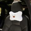 Cute Cartoon Plush Bear Rabbit Car Headrest Waist Pillow Soft Comfortable Cushion Lumbar Support Car Accessories Interior