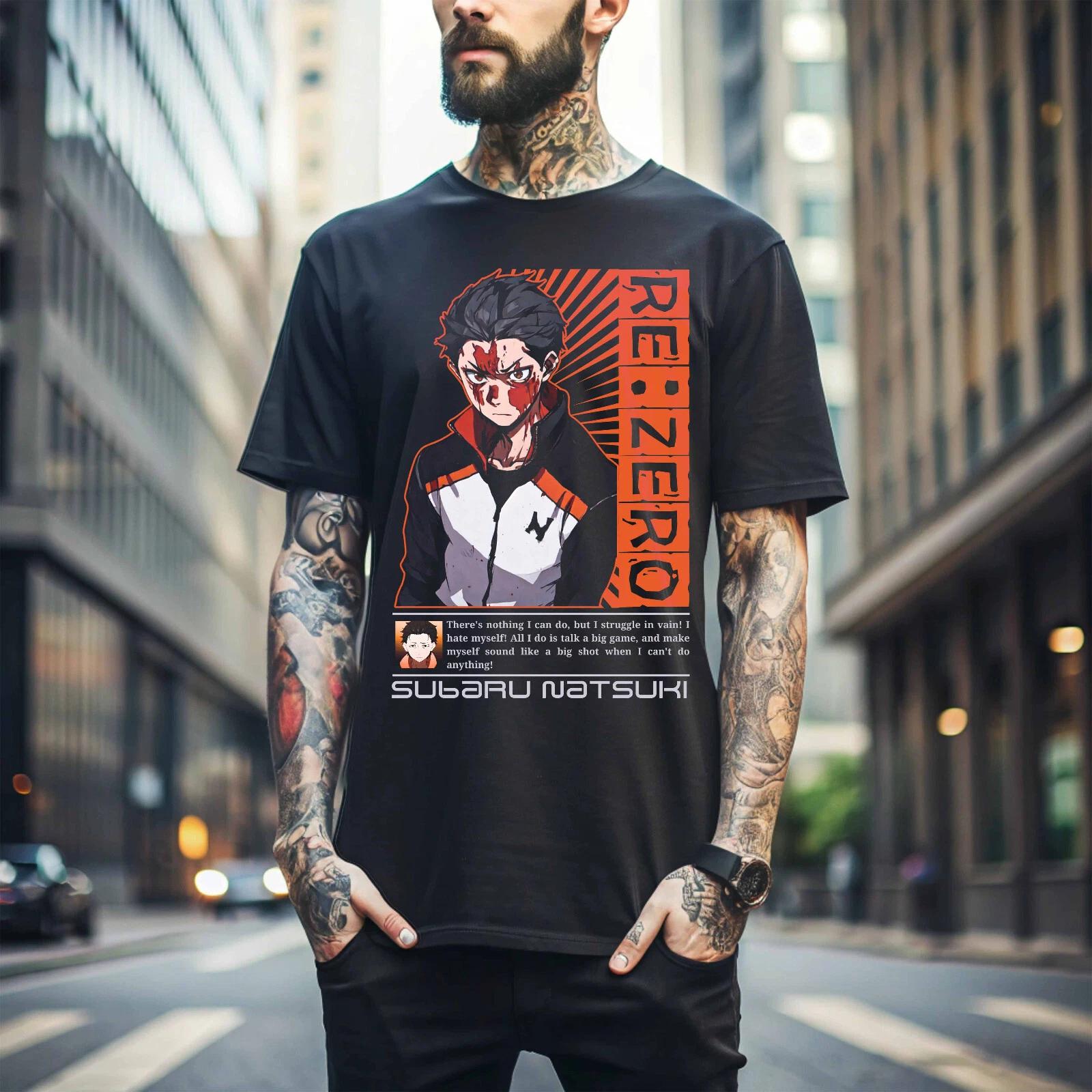 MENS WOMENS Re:Zero Shirt, Re Zero T-shirt, Emilia, Ram, Subaru, Japanese, Manga, Gift 066 3XL
