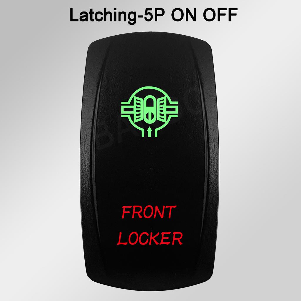 Waterproof LED Rocker Switch for Boat RV Truck | Green/Red Light 12V/24V ON-OFF/ON-OFF-ON for Exhaust Heat AC Lights