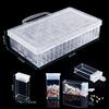 32/64 Grid Transparent Visible Organizer Bead Handle Separate Grids Diamond Painting Rhinestone Storage Box