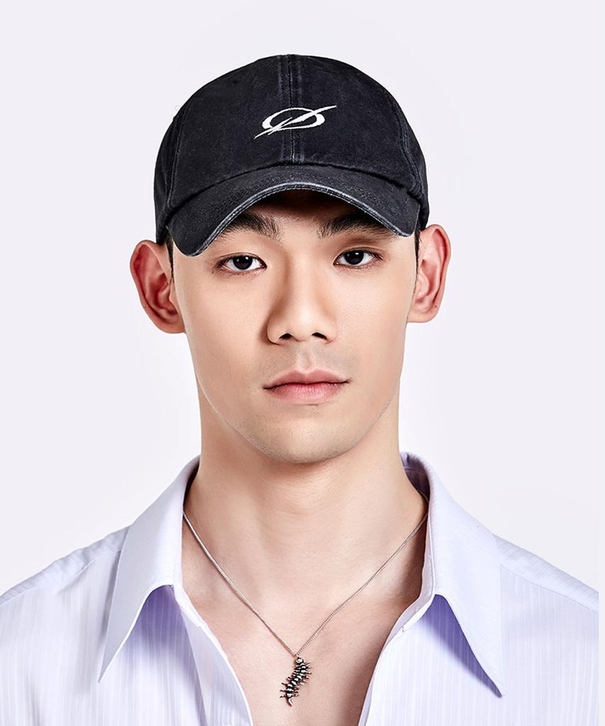 51Peosenteu Washed Logo Cap - Black