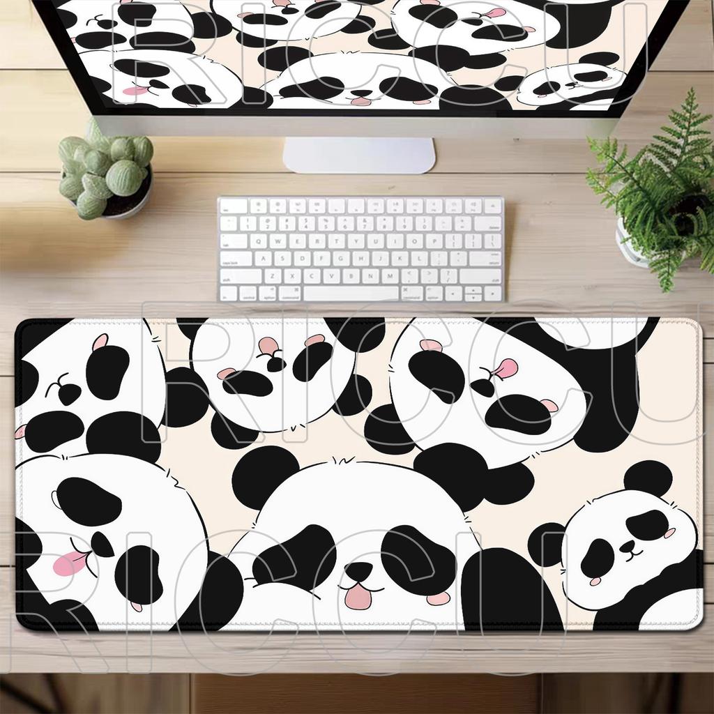 XXL Kawaii Panda HD Printing Mouse Pad Large Computer Office Game Table 400x900mm Mat Rubber carpet Anti-slip Keyboard Desk Pads