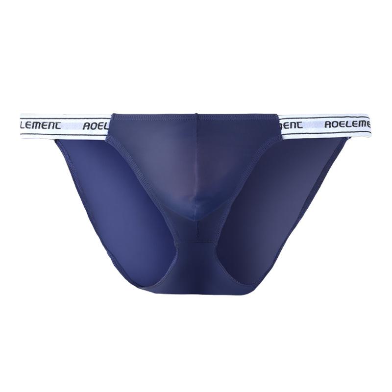 Men's Low Waist Ice Silk Thong: Elastic, Sexy, High Cut, Comfortable Sports Underwear
