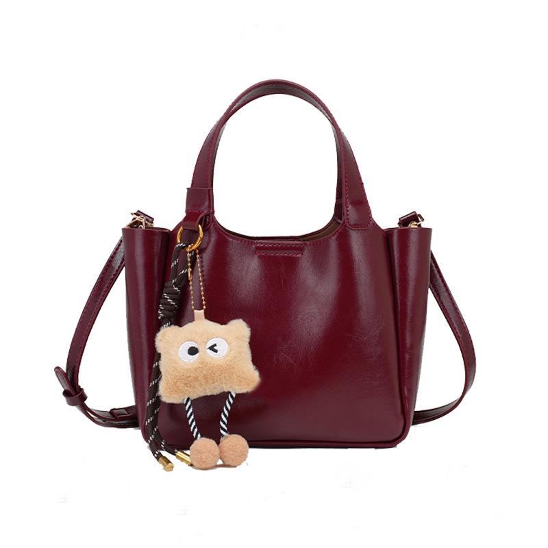 Niche Simple Handbag Fashion High Sense Hand Carry Bucket Bag Commuter Shoulder Messenger Bag