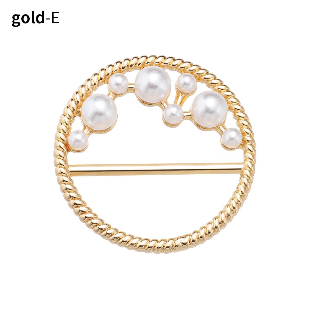 T-shirt Pearl Fixed Buckle Shirt Hem Decorative Buckle Silk Scarf Buckle Clothes Tighten Knotted Buckle Ring