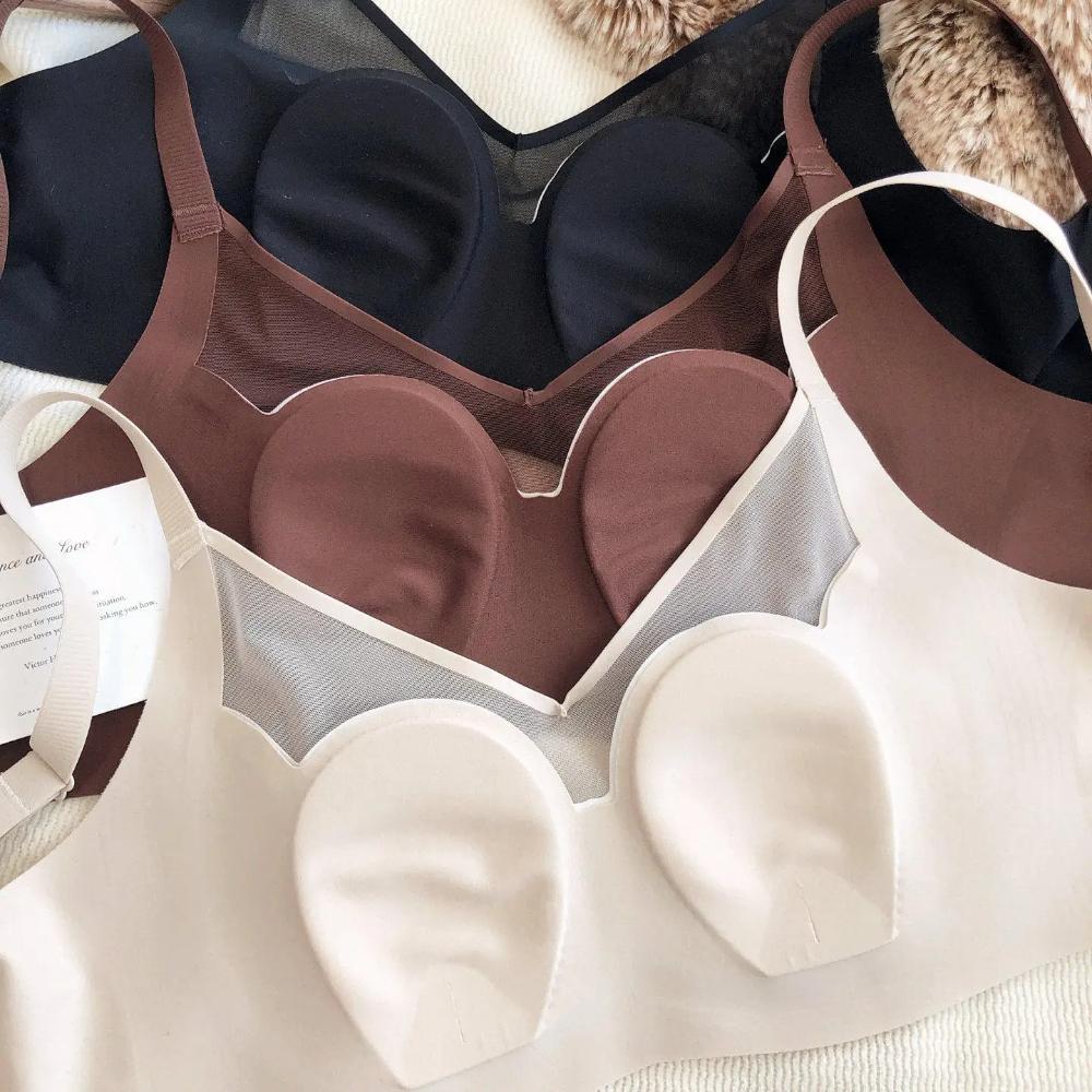 Women Seamless Underwear Sexy Lace Push Up Bra Fashion Leopard Print Wire Free Bras High Quality Thin Cup Breathable Lingerie