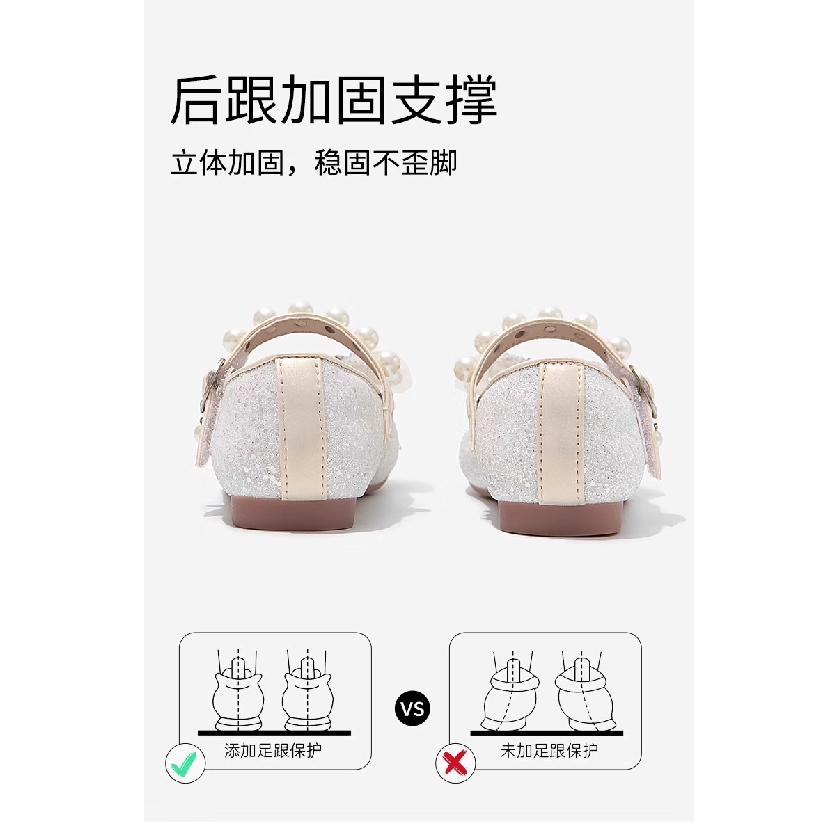 Girls Princess Shoes Children's Soft Sole Fashion Little Girls Single Shoes Elsa Princess Crystal Shoes for Older Children