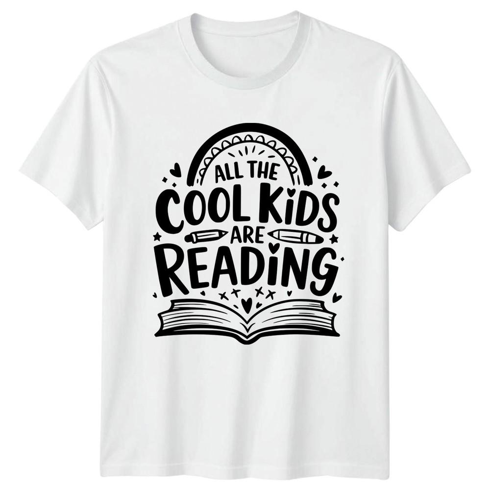 All The Cool Kids Are TShirt Teacher Librarian Reading Education S