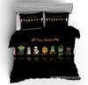 3D Digital Printing Halloween Bedding Pattern Four-Piece Set Three-Piece Set Sticker