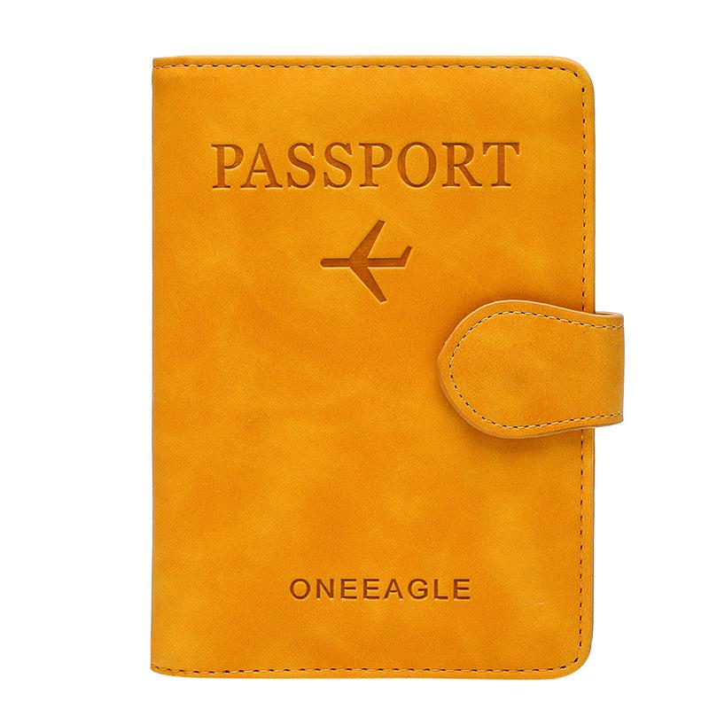 2025 Clip de Piele Vintage pentru Pașaport Simplu Versatil Compact Depozitare Husă pentru Carduri Portofel Multifuncțional Etui Protector pentru Card Bancar