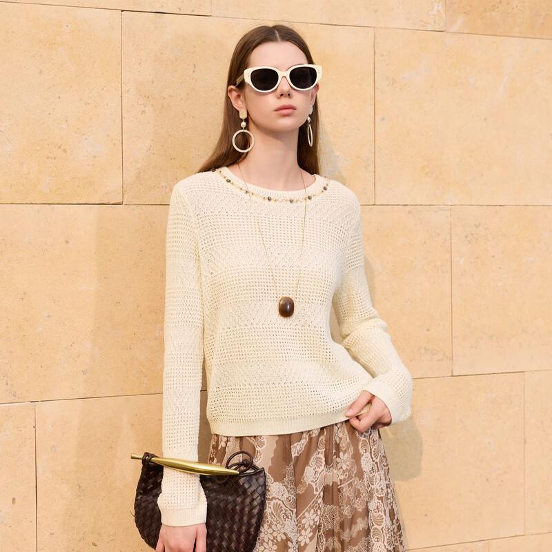 Sancai Women s Textured Pullover Knit Sweater L 165/88A