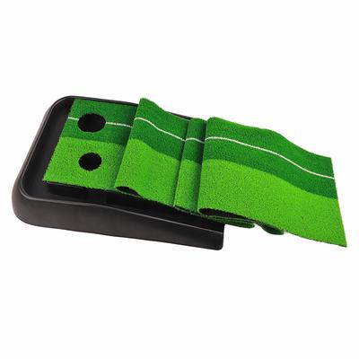 İç Mekan Yeşil Çim Golf Putting Matı Top Geri Dönüşlü Golf Antrenman Matı Eğitim Ekipmanı