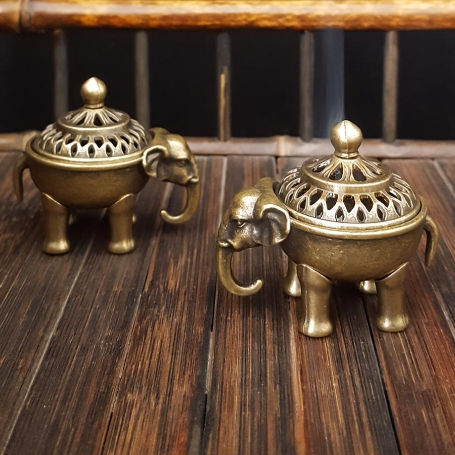 1 Stück Mini Elefant Räuchergefäß, Kreatives Schreibtischornament Heimdekoration (Ohne Weihrauch)