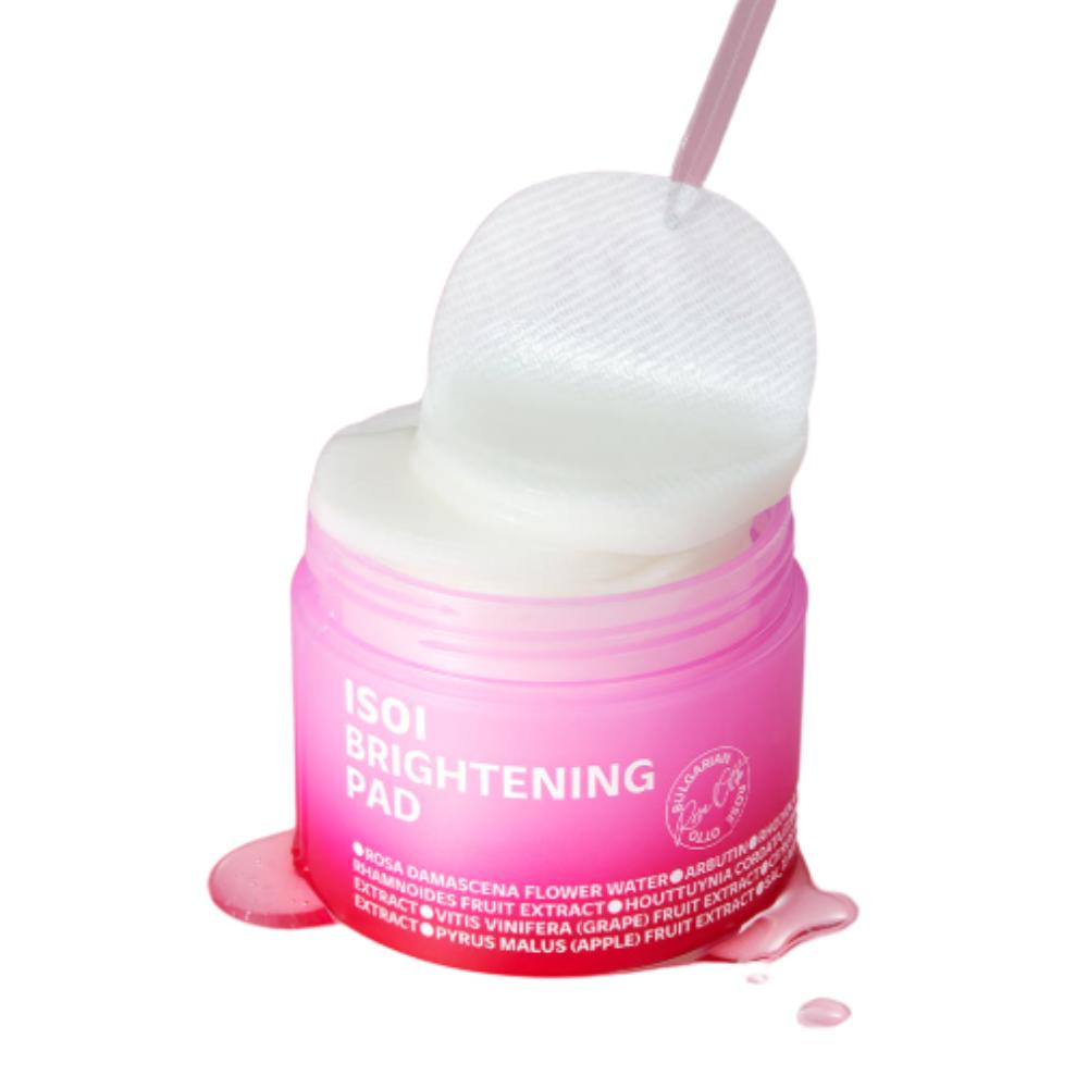 

isoi Bulgarian Rose Blemish Care Pad 60ea - Brightening & Exfoliating Toner Pad for Radiant Skin