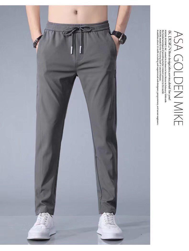 

Men s Lightweight Quick-Dry Black Casual Pants - Breathable, Stretchy, Wear-Resistant Straight-Leg Design M