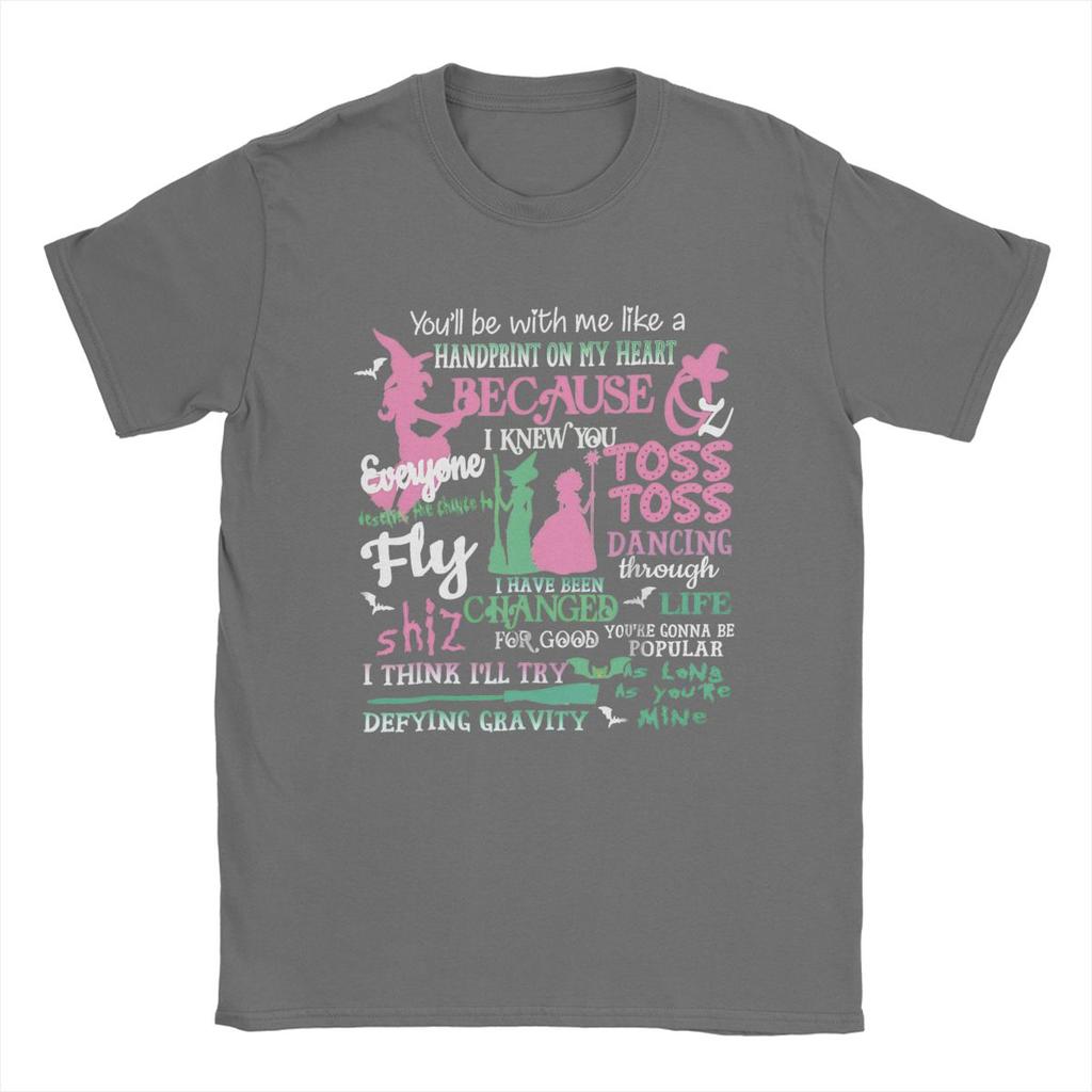 Herren Wicked Das Musical Film Glinda Elphaba T-Shirts Hexe Baumwolle Merch Neuheit Kurzarm Rundhals T-Shirt Geschenk T-Shirt