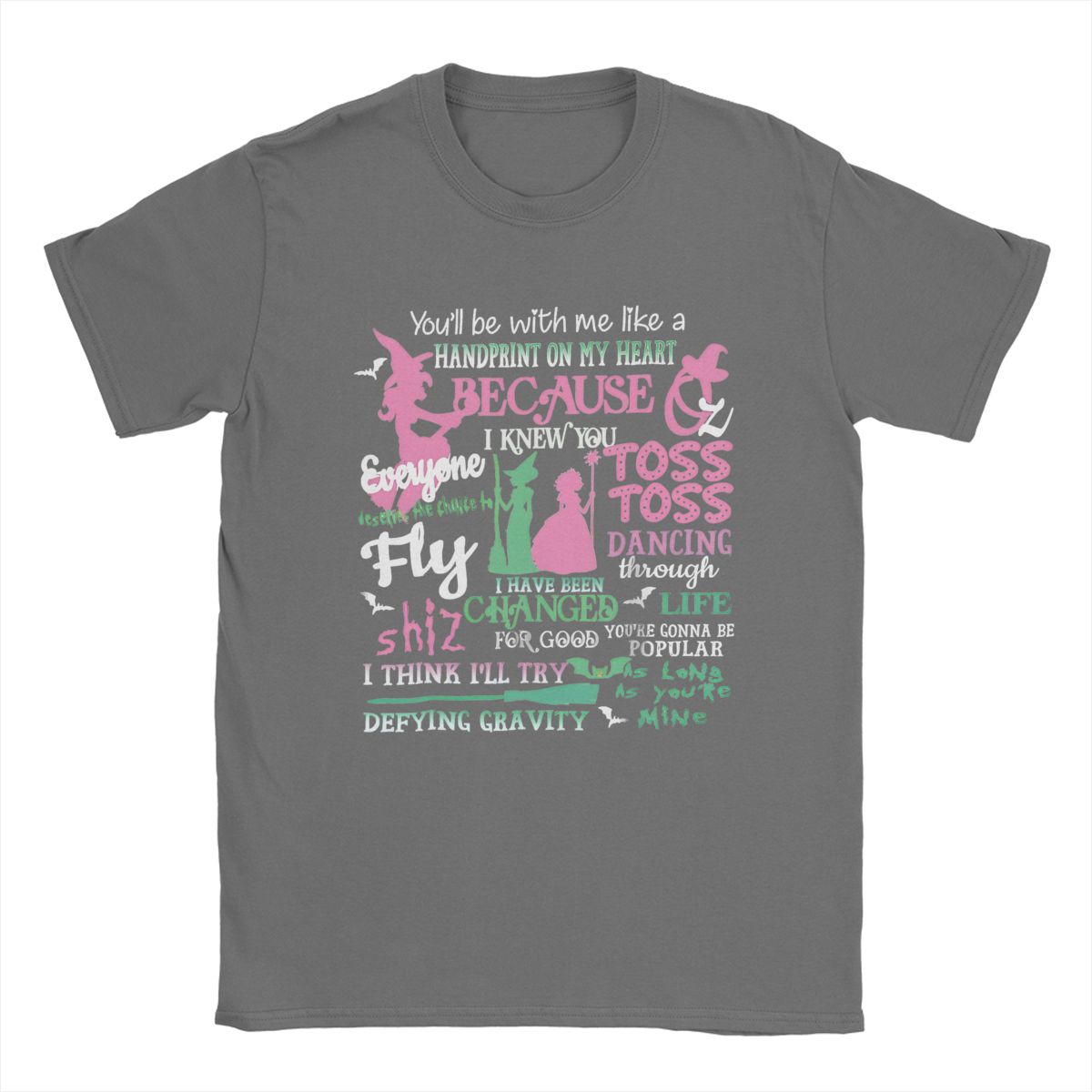 

Men Wicked The Musical Film Glinda Elphaba T Shirts Witch Cotton merch Novelty Short Sleeve Round Neck Tee Shirt Gift T-Shirt 4XL