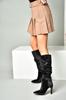 Women Modern Stylish Fashion Boots Boots Faux Leather Suede Skin Suede Thin Heel Boots