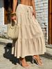 European and American new spring/summer women's skirts, tie-up patchwork large hem skirts, loose long skirts, plus-size women's clothing