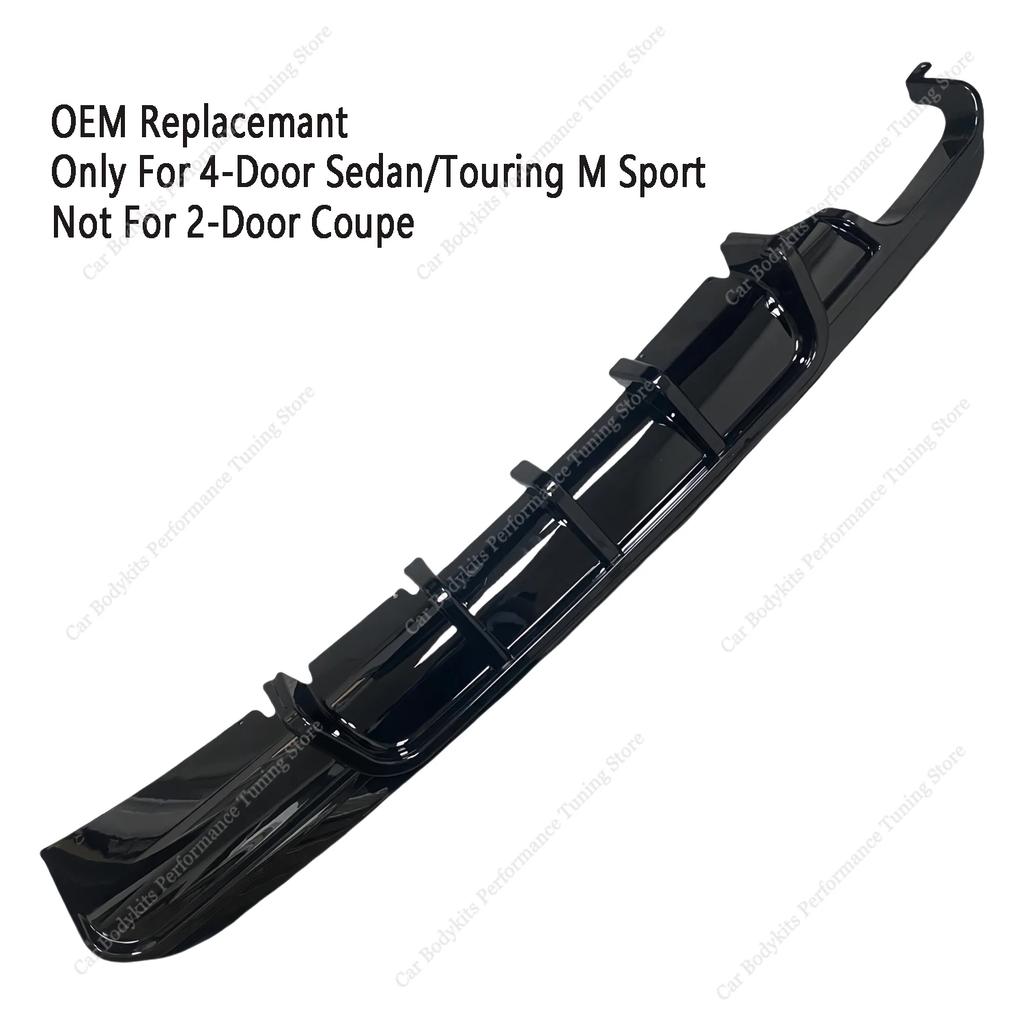 OEM Replace Gloss Black MP Style Rear Diffuser Rear Bumper Lip For Bmw E46 3 Series 4-Door Sedan/Touring M Sport 2002-2005