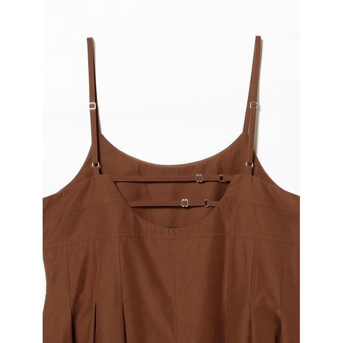 [Raybeams] One-Piece Tuck Flare Camisole Dress Women's BROWN 0 Brown