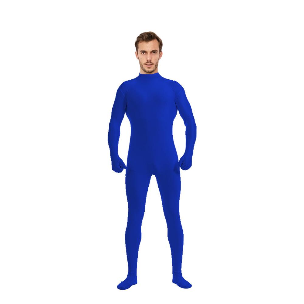 Men's Leaking Head All-inclusive Tights Half-pack Onesie Zentai Solid Color Clothes Dance Clothes Stage Performance Clothes
