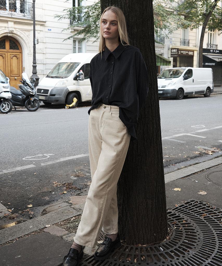 ANOETIC Corduroy Straight Pants_Ivory