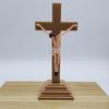 Table Glow-in-the-Dark Catholic Jesus Cross With Stand Vintage Religious Christian Standing Crucifix Church Cross Decorations