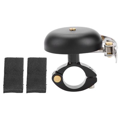 Campanello in ottone anodizzato per bicicletta, avviso audio per ciclismo, suono nitido, campanello per bici da strada (Nero)
