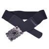 PU Waist Cincher Elegant Wide Chain for Dress Elastic PU Waistband Trendy Underbust Waist Chain Wide Belt
