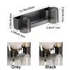 Plastic Toothbrush Holder Wall Mounted Space Saving Toothbrush Storage Rack with Cups Large Capacity Mouthwash Cup Holder